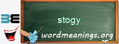 WordMeaning blackboard for stogy